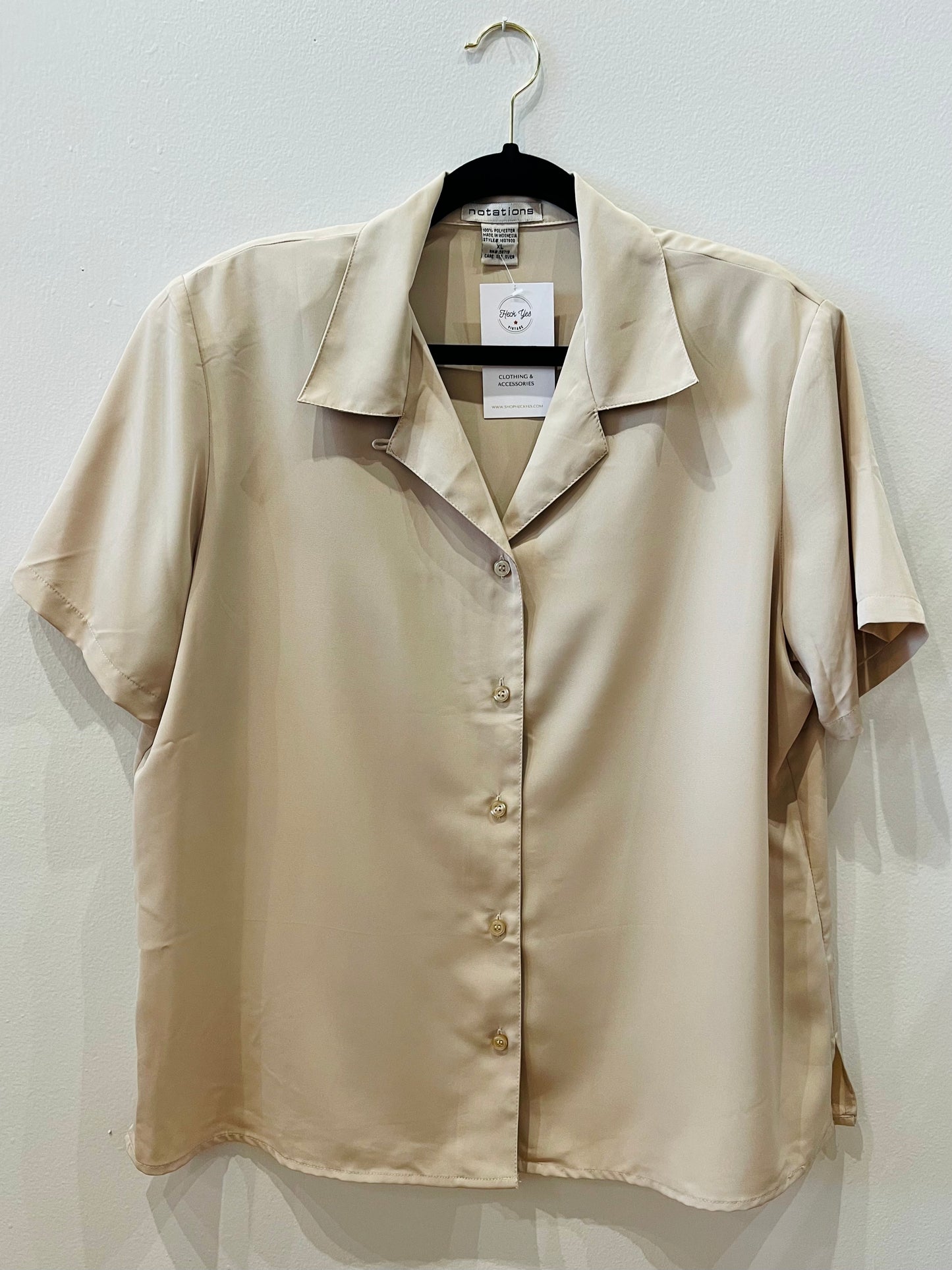 Beige Silky Top (L)