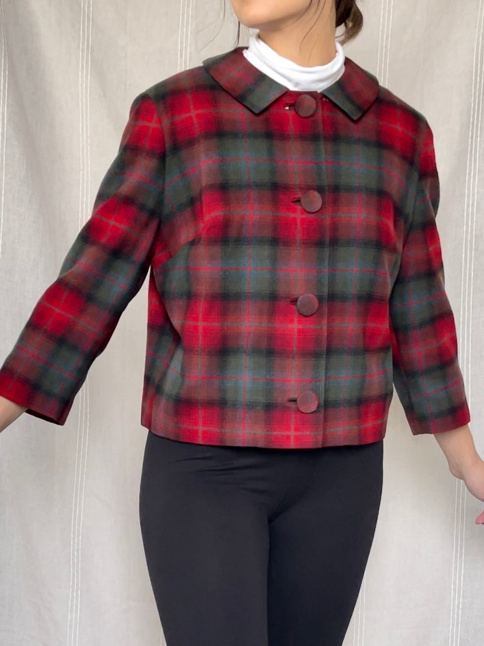 Pendleton Plaid Blazer (XS-M)