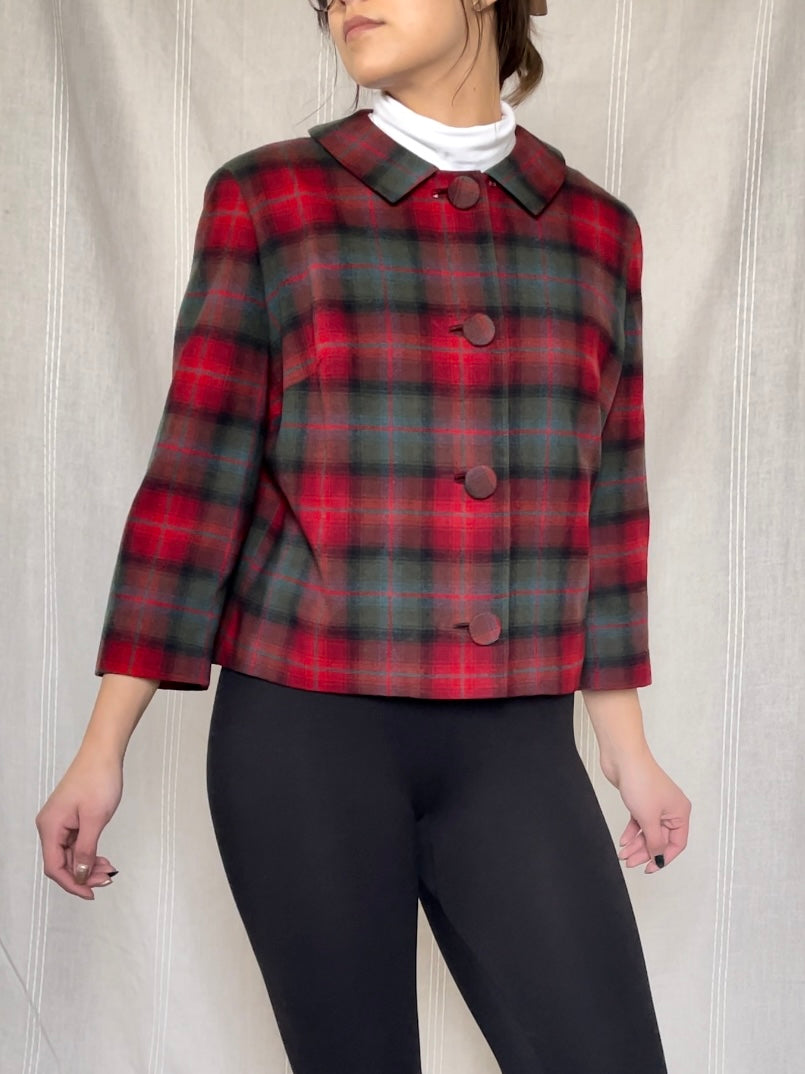 Pendleton Plaid Blazer (XS-M)